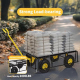 Heavy Duty Garden Cart, 1100 lbs Large Capacity Steel Garden Cart, Utility Wagon Cart with Removable 22921331