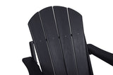 HDPE Folding Adirondack Chair with Dual Cup Holder - Composite Adirondack Chair - Black W2103P254568