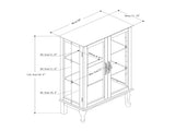 Curio Cabinet Lighted Curio Diapaly Cabinet with Adjustable Shelves and Mirrored Back Panel, 28760961