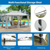13x10 Outdoor Patio Gazebo Canopy Tent With Ventilated Double Roof And Mosquito net W419P282064