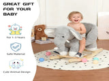 Kids Elephant Rocking Horse Ride-On Toy for Toddlers 18-36 Months, Plush Rocker with Elephant 54092172