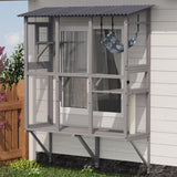 Large Walk-in Outdoor Catio for Cats Window Cat Enclosure with Roof, 3 Access Doors, Multi-Cat W2831P314292