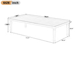 TREXM Traditional Rectangular Dining Table with Framed Wood Top and Turned Legs for Dining Room & N715P503381N