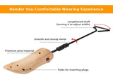 Adjustable Stretcher, Solid Pine Wood Shoe Shaper with Metal Crank & 8 Pressure Relief Plugs, 23861050