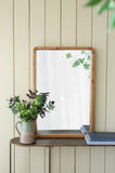 24"x36" Rectangle Wood Mirror, Farmhouse Wall Decor for Living Room Bedroom Entryway W2078126449