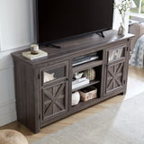 2 Doors Cabinet Farmhouse Cabinet, Farmhouse TV Stand Barn Design,Modern Farmhouse TV Media Stand, W1758P199935
