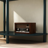 Unique Half Moon Design End with Sliding Rattan Door,Elegant Semi-circle Entryway Console W2557P264179