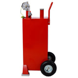 ZNTS 30 Gallon Gas Caddy With Wheels, Fuel Transfer Tank Gasoline Diesel Can Reversible Rotary Hand W46568159