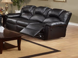 New Contemporary Motion Sofa 1pc Couch Living Room Furniture Black Bonded Leather B011P205231