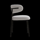 ZNTS dining chairs set of 2 white , medieval modern dining chairs, teddy velvet chairs with metal legs, W1727P229055