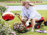 Rolling Garden Work Seat with Wheels, Garden Scooter with 360 Degree Swivel Seat Extendable Handle 72863144