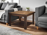 24 inch Side Table, No Assembly Required, Whiskey Finish B108P160190