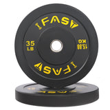 ZNTS Weight Plates, Rubber Bumper Plates, 2 Inch Steel Insert 35lb Bundle Options Available for Home Gym 64903639