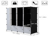 16 Cube Organizer Stackable Plastic Cube Storage Shelves Design Multifunctional Modular Closet 12112810