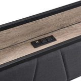 FULL Size Metal Platform Bed Frame with upholstery storage function Headboard and USB LINER and W311133404
