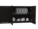 Wall Cabinet 24" H, four Doors, with two internal Shelves and internal plate and glass organizer, B097133117