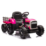 ZNTS Ride on Tractor with Trailer,24V Battery Powered Electric Tractor Toy, 200w*2motor W1396P144515