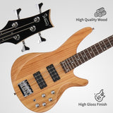 ZNTS 44 Inch GIB 4 String H-H Pickup Laurel Wood Fingerboard Electric Bass 82198369