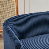 50.78" Modern Loveseat Couch Sofa, Corduroy Fabric Upholstered 2-Seat Sofa, Loveseat with Wooden W3188P280033