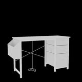 47.3"office desk with power outlet,3 drawers,Side Pocket, Study Desk Easy to Assemble,Frame W2887P239381