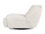 Rearden 35.5" Swivel Glider Manual Recliner Gaming Lounge Chair, Pearl White Short Faux Fur B2719P238499