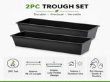 4-piece dual-purpose plastic livestock feed trough Suitable for daily feeding of horses, goats, 58024997