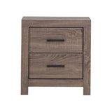 2 Drawers MDF Nightstand in Barrel Oak Finish B016P255592
