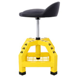 Pneumatic 360 Degree Swivel Mechanics Rolling Creeper Seat, Heavy Duty Rolling Mechanics W46590153