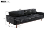 Modern Style Loveseat Sofa 75.75" Sofa Couch 2-seater Sofa with Spacious Seating Area for Living N763P347228B