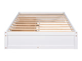 Twin Size Platform Storage Bed with 3 Drawers,White WF193634AAK