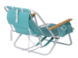4-Position Adjustable Backpack Beach Chair, Foldable Rustproof Aluminum Frame Lounge Chair with 20945443