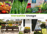 Raised Garden Bed Planter Box, 3 Size Options Self-Watering Elevated Garden Bed, Lightweight PP 01471420