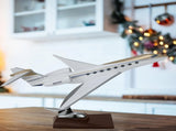G650 Private Jet Resin Model, Detailed Business Aircraft Display Model with Stand for Aviation 94258010