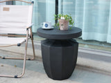 Decorative Garden End, 20.3" H Modern Heavy Duty Patio Sturdy Faux Terrazzo Accent Side W2734P194118