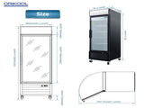 ORIKOOL Glass Door Merchandiser Refrigerator 19.3 Cu.ft Swing Door Commercial Display Refrigerators W2095126136
