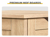 4-Drawer Density Board Triamine Veneer Bathroom Cabinet 11.82*11.82*32.29in Natural Wood 12549726
