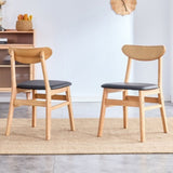 The stylish and durable solid wood dining chair, small curved back, PU cushion, and beautiful shape W1151P154587