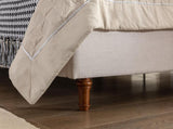 Hayden Upholstered Wingback Bed Size Queen / Tall 54" Headboard Upholstered Queen Bed / Without B083P245047