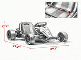 Kids Electric Drift Go Kart 24V, Dual Motor Soft Start Ride-On Kart with PU Wheels,Gray 71549371