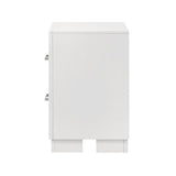 2 Drawers MDF Nightstand in Cream White Finish B016P254531