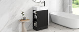18.6" Bathroom Vanity with Sink, Bathroom Vanity Cabinet with Two-tier Shelf, Left or Right N725P212181B