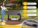 80-Quart Outdoor Beverage Rolling Cooler for Backyard Deck Patio with Wheels, 41007677