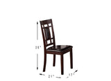 Modern Contemporary 5pc Dining Set Espresso Finish Unique Eyelet Back 4x Chairs Cushion Seats HS00F2232-ID-AHD