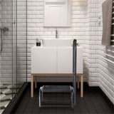 330 lbs Capacity Step Stool - Heavy-Duty Powder-Coated Iron, Large Non-Slip Platform , 00985693