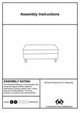 Living Room 1pc Ottoman Transitional Style Chenille Fabric Gray Color Tappered Feet Couch Ottoman B2741P305627