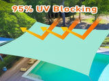 12'X16' Turquoise HDPE sunshade sail 04394210
