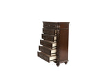 Antique Cherry / Antique Walnut Wooden 1pc Chest Of Drawers Storage Bedroom Furniture Unique Design B011P210738