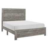 ZNTS Rustic Gray Finish California King Size Panel Bed Wooden Bedroom Furniture 1pc, Bed in a Box B011P248598