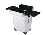 4-in-1 Draw-bar Style Interchangeable Aluminum Rolling Makeup Case Silver 11970627