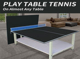 9ft Black Mid-Size Ping Pong Conversion Top Foldable & Portable Table Tennis Table Top for Indoor W1408P390001